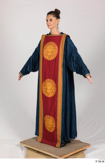  Photos Medieval Cardinal in Blue-Orange Habit 1 a poses medieval cardinal medieval clothing whole body 0002.jpg